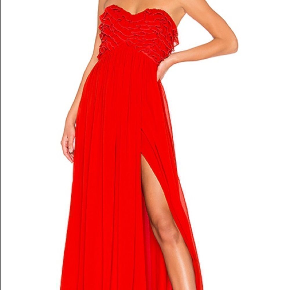 NWT Revolve Lovers & Friends Red Slit Maxi Gown XXS - Picture 1 of 8